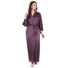 Brown Satin Long Robe for Women