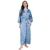 Blue Satin Long Robe for Women| Comfy Mommy