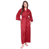 Red Satin Long Robe for Women