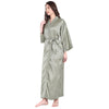 Silver Satin Long Robe for Women