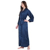 Navy Satin Long Robe
