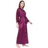 Purple Satin Long Robe for Women