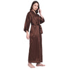 Brown Satin Long Robe for Women