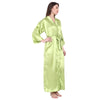 Green Satin Long Robe for Women