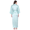 Light Blue Satin Long Robe for Women