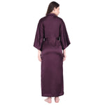 Purple Satin Long Robe for Women