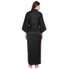 Black Satin Long Robe for Women