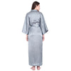 Silver Satin Long Robe for Women