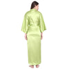 Green Satin Long Robe for Women