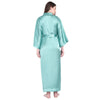 Blue Satin Long Robe for Women