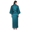 Dark Teal Satin Long Robe