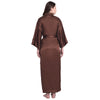 Brown Satin Long Robe for Women