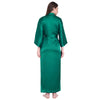 Green Satin Long Robe for Women