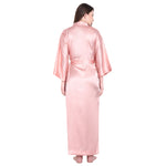 Pink  Satin Long Robe for Women