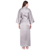 Light Blue Satin Long Robe for Women– Luxurious Comfort by Comfy Mommy