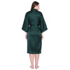 Green Satin Long Robe for Women