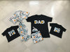 Dino-Themed Matching Maternity Family Outfit Set – Robe, Swaddle, Hat, Dad Tee & Big Sibling Shirt