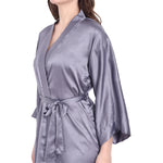 Purple Satin Long Robe for Women