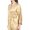 Golden Satin Long Robe for Women