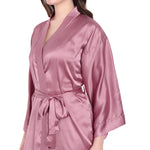 Pink Satin Long Robe for Women| Comfy Mommy