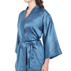 Blue Satin Long Robe for Women