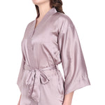 Light Pink Satin Long Robe for Women