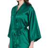 Green Satin Long Robe for Women