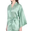 Sage Satin Long Robe for Women