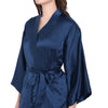 Navy Satin Long Robe