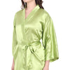 Green Satin Long Robe for Women