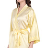 Yellow Satin Long Robe for Women| Comfy Mommy