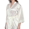 White Satin Long Robe for Women