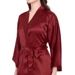 Maroon Satin Long Robe