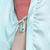 Light Blue Satin Long Robe for Women