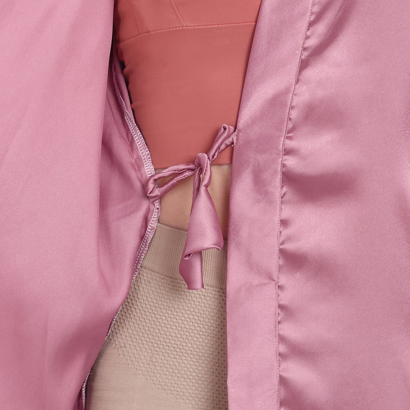 Pink Satin Long Robe for Women| Comfy Mommy