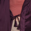 Purple Satin Long Robe for Women