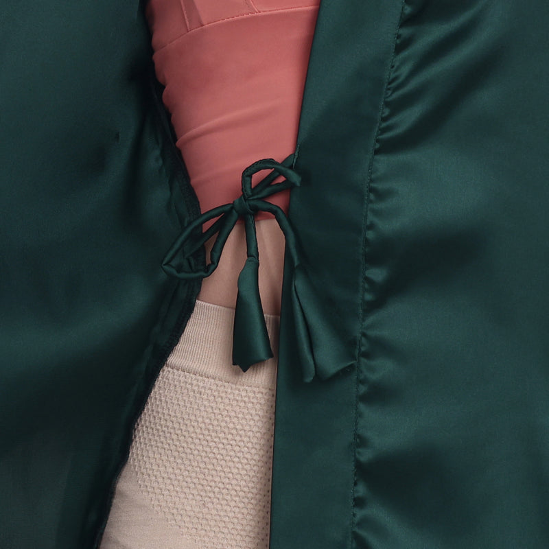 Emerald Satin Long Robe