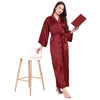 Maroon Satin Long Robe