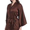 Brown Satin Long Robe for Women