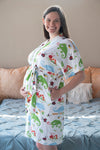 Chameleon Robe swaddle personalized hat with matching dad shirt