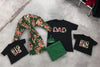 Green Floral Matching Maternity Family Outfit Set – Robe, Swaddle, Hat, Dad Tee & Big Sibling Shirt