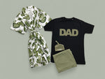 Palm Paradise Matching Maternity Family Outfit Set – Robe, Swaddle, Hat, Dad Tee & Big Sibling Shirt