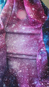 Galaxy Maternity robe and swaddle set boy. Mommy and me robe and swaddle set boy. In organic stretch cotton. Matching t-shirts available.