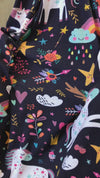 Unicorn print Maternity robe and swaddle set boy. Mommy and me robe and swaddle set boy. In organic stretch cotton. Matching t-shirts available.