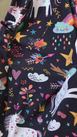 Unicorn print Maternity robe and swaddle set boy. Mommy and me robe and swaddle set boy. In organic stretch cotton. Matching t-shirts available.