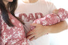 SnowFlakes Robe swaddle personalized hat with matching dad shirt