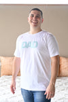 Mint Robe swaddle personalized hat with matching dad shirt