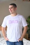 Lavender Robe swaddle personalized hat with matching dad shirt