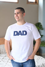 Navy Robe swaddle personalized hat with matching dad shirt