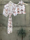 owl bear fox Maternity robe and swaddle set boy. Mommy and me robe and swaddle set boy. In organic stretch cotton. Matching t-shirts available. - comfymommyshop.in